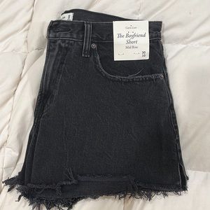Abercrombie curve love black jean shorts